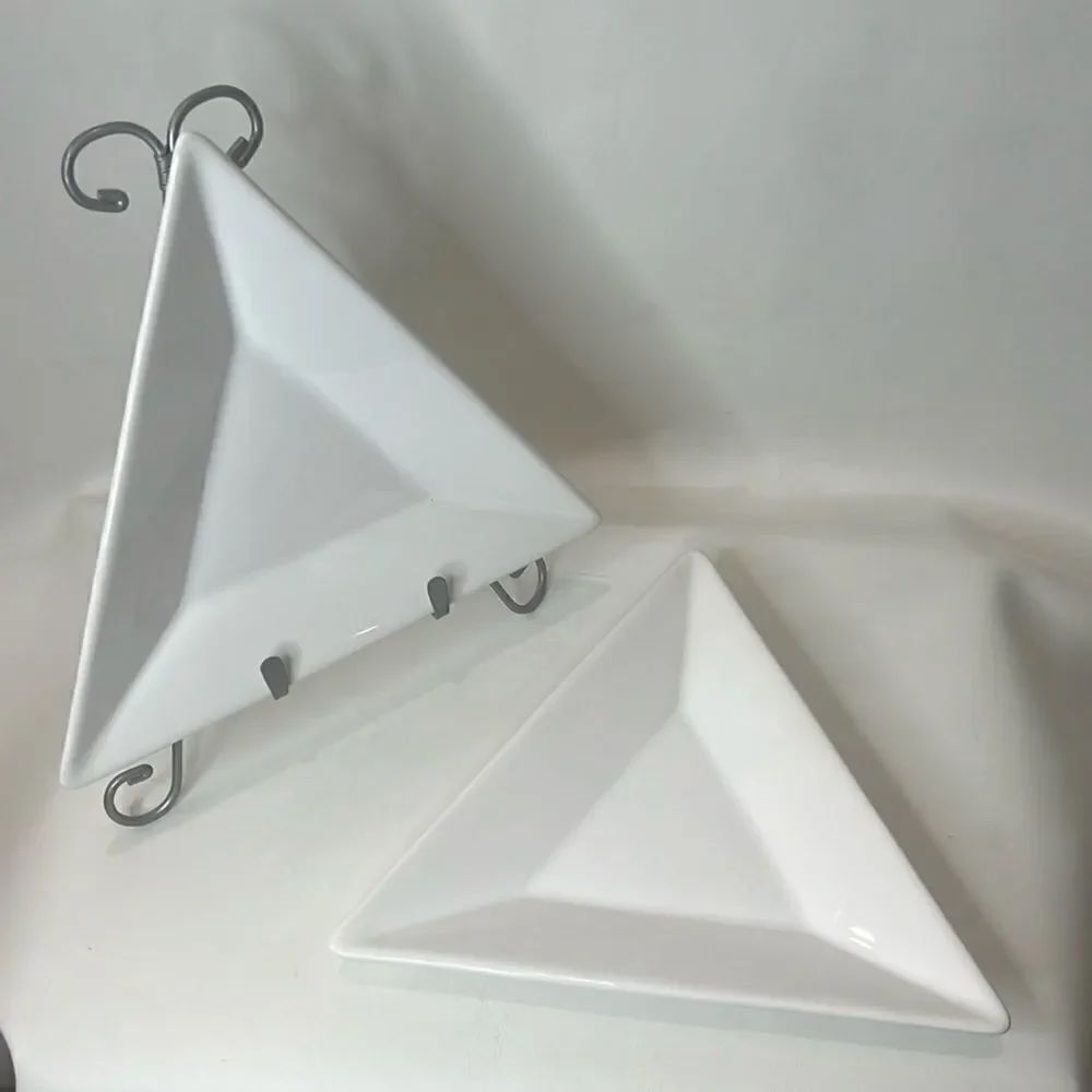 Waechterbach Plates Modern Rectangle Tapas Small Bites Appetizer Entree Set Of 2
